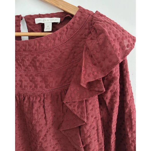 Chelsea and Violet burnt orange blouse size medium - Picture 2 of 4